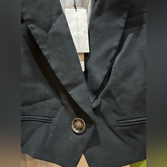 NEW Veronica Beard Girard Linen Blend Crop Jacket in Black size 0 - Picture 7 of 11